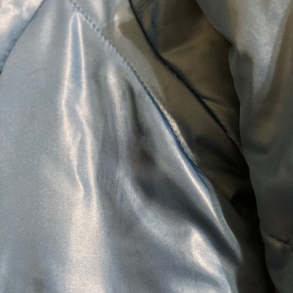 Women's Kenneth Cole Quilted Winter Jacket Faux Shearling Lined Blue Size M Snow - Picture 12 of 17